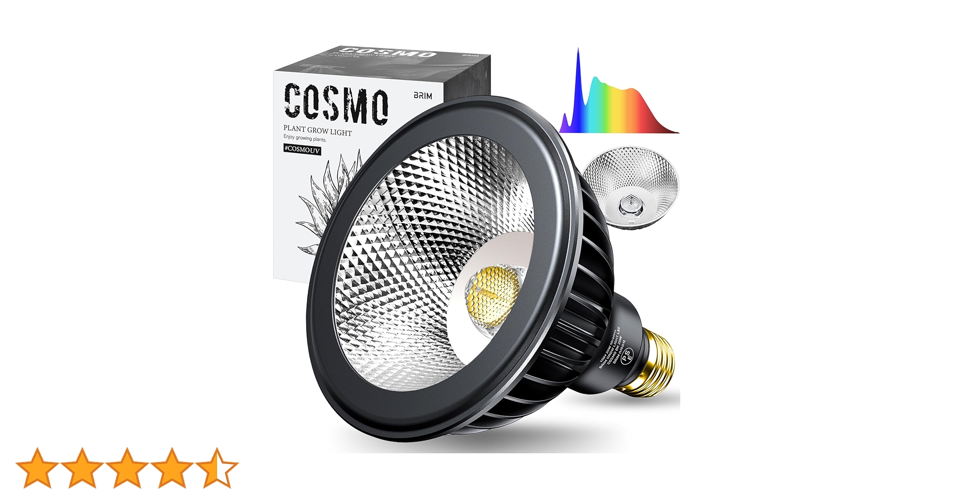 Brim (ブリム)｜COSMO UV (暖色系)｜4個セット｜植物育成ライト 楽天市場】BRIM(ブリム) 公式店 グリーンアドバイザー推薦 BRIM(ブリム